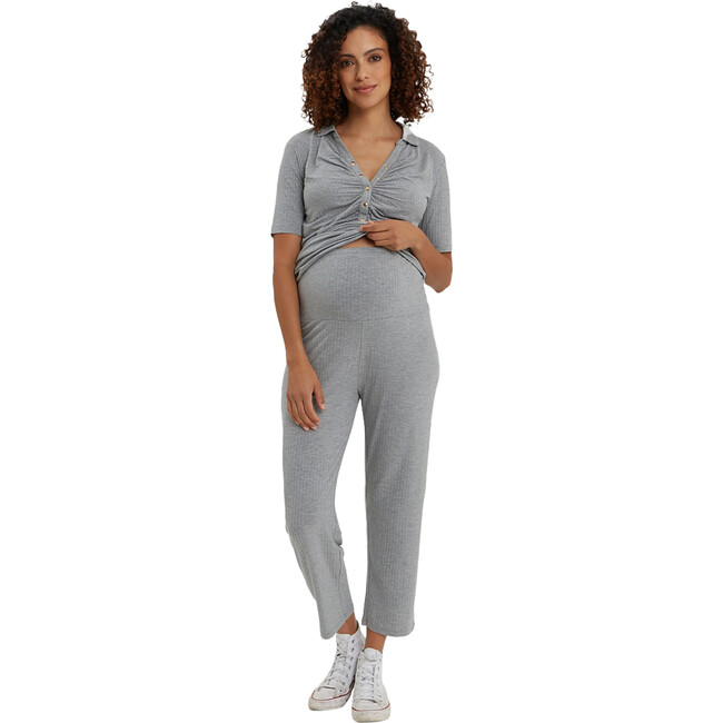 Camilla Maternity & Postpartum Pant, Heather Grey