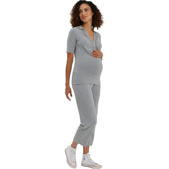 Camilla Maternity & Postpartum Pant, Heather Grey - Pants - 2