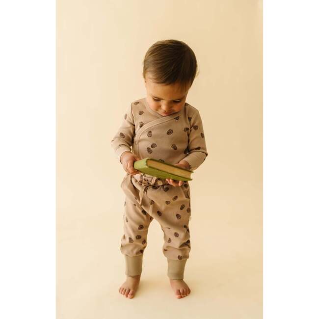 Organic Kimono Onesie & Pants Set, Acorn - Mixed Apparel Set - 3