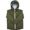 Mosaic Winter Coat, Olive Green - Parkas - 1 - thumbnail