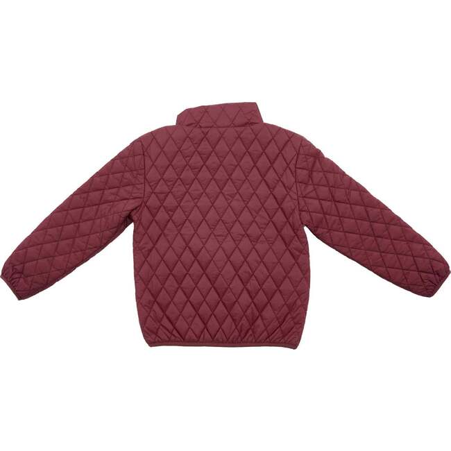 Quilted Puffer Jacket, Cranberry - Puffers & Down Jackets - 2