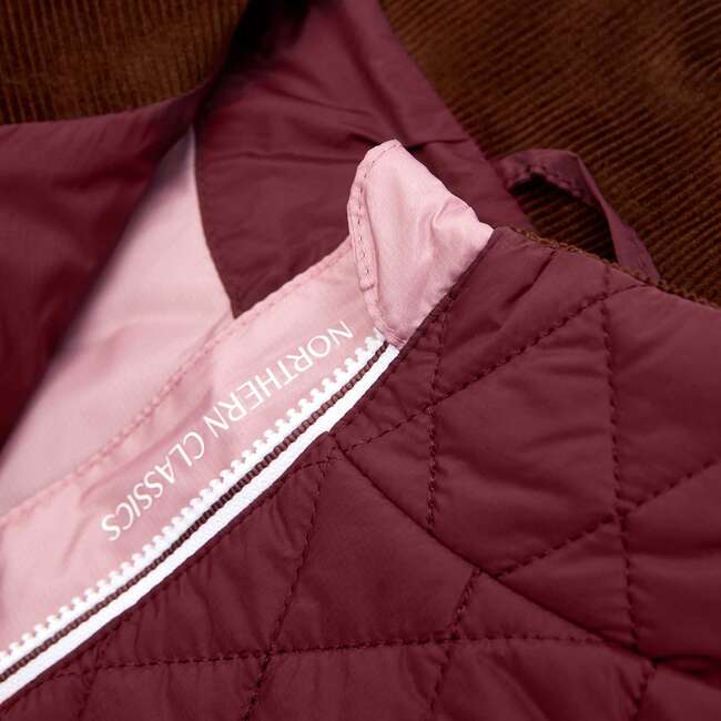 Quilted Puffer Jacket, Cranberry - Puffers & Down Jackets - 3