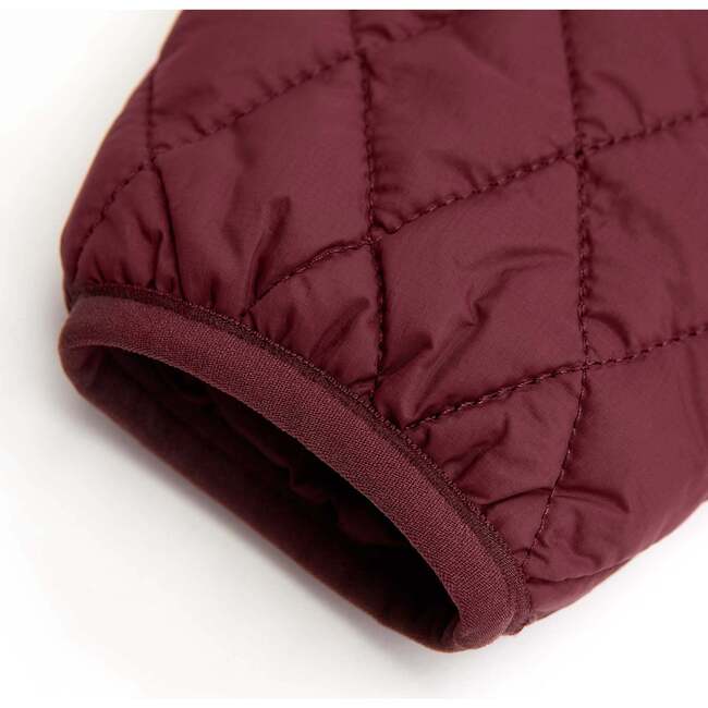 Quilted Puffer Jacket, Cranberry - Puffers & Down Jackets - 4