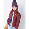 Quilted Puffer Jacket, Cranberry - Puffers & Down Jackets - 5