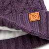 Cable Knit Pop Pom Hat, Dusty Purple - Hats - 2