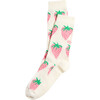 Women's Super Fine Wool Cozy Socks, Strawberry - Socks - 1 - thumbnail