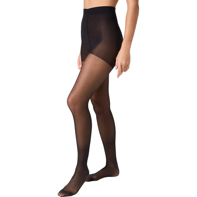 Women's Stretch Control Italian Sheer Tights 15 Denier, Black