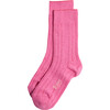 Women's Lux Wool Cashmere Crew Socks, Rosa - Socks - 1 - thumbnail