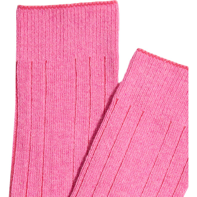 Women's Lux Wool Cashmere Crew Socks, Rosa - Socks - 2