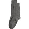 Women's Lux Wool Cashmere Crew Socks, Grey - Socks - 1 - thumbnail