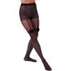 Women's Glitter Tuxedo Bow Sheer Tights, Black - Stockings - 1 - thumbnail