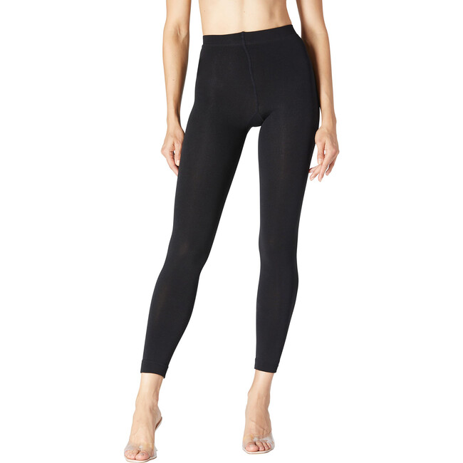 Women's Fleeced Base Layer Leggings, Black