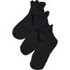 Women's Everyday Classic Ruffle Socks, Black (Pack Of 3) - Socks - 1 - thumbnail