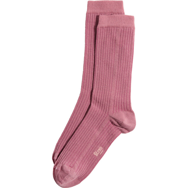 Women's Eco-Conscious Cashmere Crew Socks, Rosa - Socks - 1