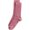 Women's Eco-Conscious Cashmere Crew Socks, Rosa - Socks - 1 - thumbnail