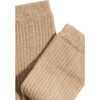 Women's Eco-Conscious Cashmere Crew Socks, Nude - Socks - 2