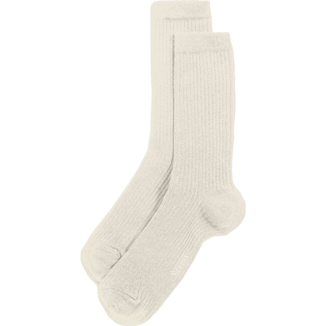 Women's Eco-Conscious Cashmere Crew Socks, Ivory