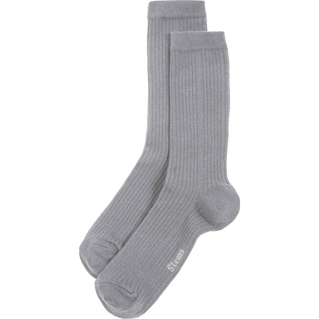 Women's Eco-Conscious Cashmere Crew Socks, Grey