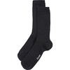 Women's Eco-Conscious Cashmere Crew Socks, Black - Socks - 1 - thumbnail