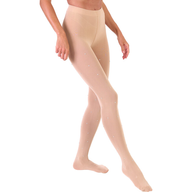 Women's Crystal Emblemished Tights, Nude