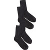 Women's Classic Silky Rib Crew Socks, Black (Pack Of 2) - Socks - 1 - thumbnail