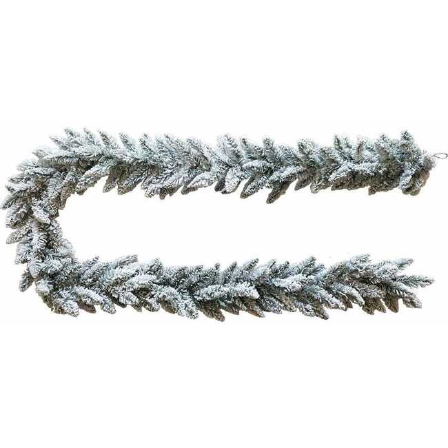 9-Foot Flocked Snow Pine Garland