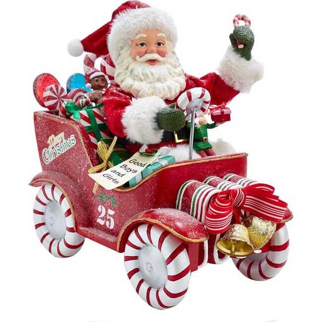 8.5-Inch Fabriché Musical Santa in Candy Car