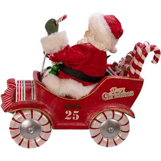 8.5-Inch Fabriché Musical Santa in Candy Car - Accents - 5