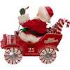 8.5-Inch Fabriché Musical Santa in Candy Car - Accents - 5