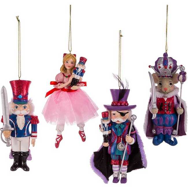 5.25-Inch Nutcracker Suite Ornament Set, 4 Piece Set