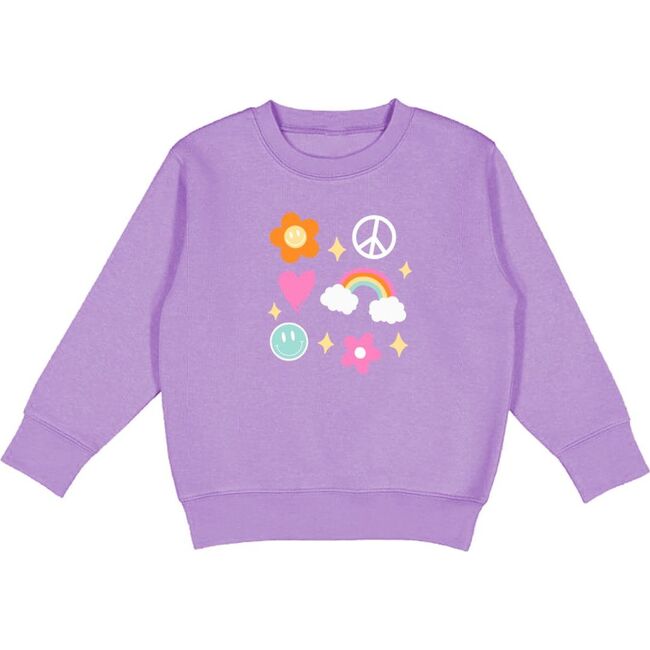 Happy Doodle Sweatshirt, Lavender