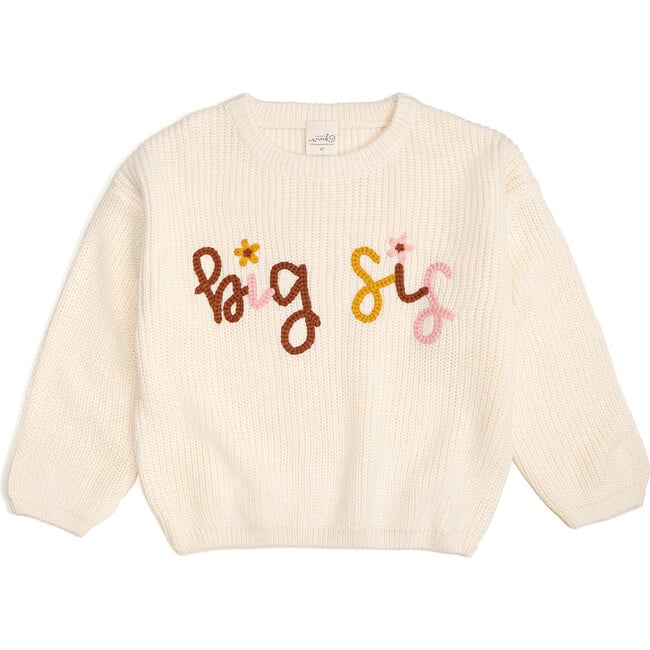 Big Sis Yarn Knit Sweater, Natural - Sweaters - 1