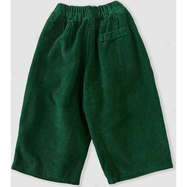 Wide Leg Cords, Green - Pants - 4