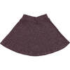 Pine Tired Ruffle A-Line Short Skirt, Burgundy - Skirts - 1 - thumbnail