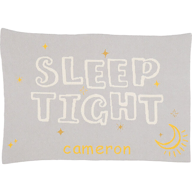 Personalized Baby Sleep Tight Blanket, Grey