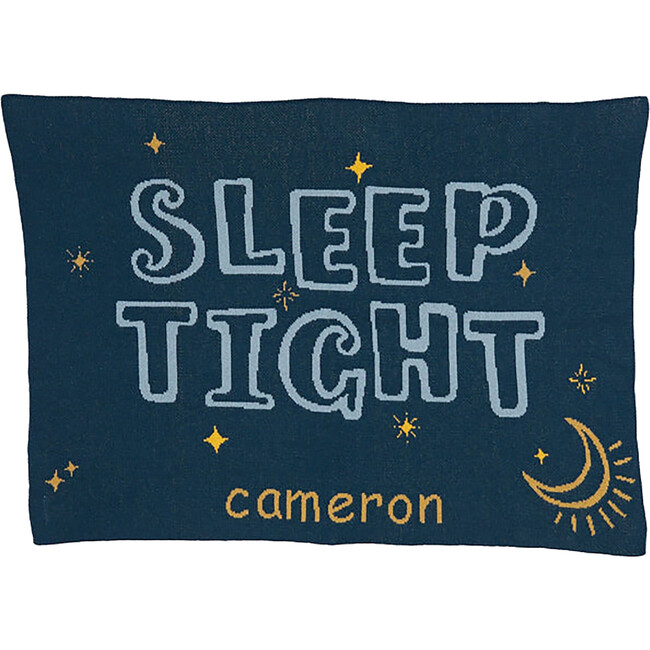 Personalized Baby Sleep Tight Blanket, Blue - Blankets - 1