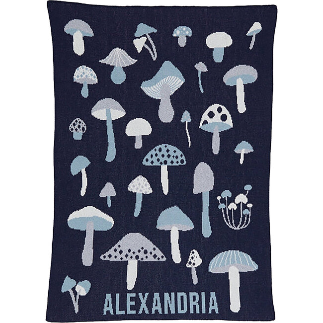 Personalized Baby Forager Blanket, Dark Blue