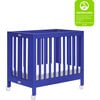 Origami Rolling Feet Mini Crib, Cobalt - Cribs - 10