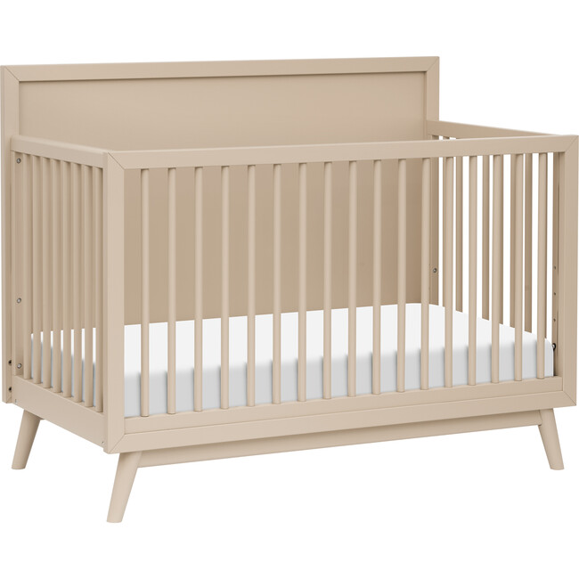 Palma 4-In-1 Convertible Crib With Toddler Bed Conversion Kit, Taupe