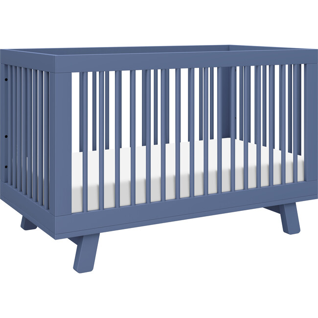 Hudson 3-In-1 Convertible Crib With Toddler Bed Conversion Kit, Cove Blue