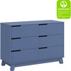 Hudson 6-Drawer Assembled Double Dresser, Cove Blue - Dressers - 10