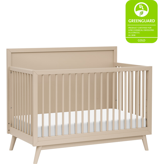 Palma 4-In-1 Convertible Crib With Toddler Bed Conversion Kit, Taupe - Cribs - 10