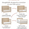 Palma 4-In-1 Convertible Crib With Toddler Bed Conversion Kit, Taupe - Cribs - 11