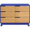 Hudson 6-Drawer Assembled Double Dresser, Cobalt & Honey - Dressers - 4