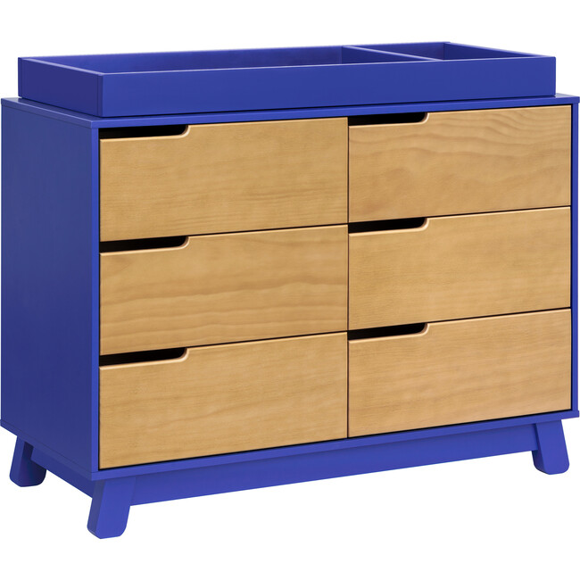 Hudson 6-Drawer Assembled Double Dresser, Cobalt & Honey - Dressers - 5