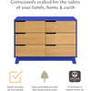 Hudson 6-Drawer Assembled Double Dresser, Cobalt & Honey - Dressers - 8