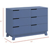 Hudson 6-Drawer Assembled Double Dresser, Cove Blue - Dressers - 9