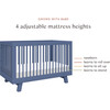 Hudson 3-In-1 Convertible Crib With Toddler Bed Conversion Kit, Cove Blue - Cribs - 8