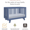 Hudson 3-In-1 Convertible Crib With Toddler Bed Conversion Kit, Cove Blue - Cribs - 9