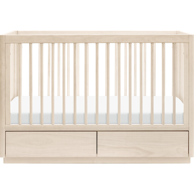 Bento 3-In-1 Convertible Storage Crib With Toddler Bed Conversion Kit, Washed Natural - Cribs - 4